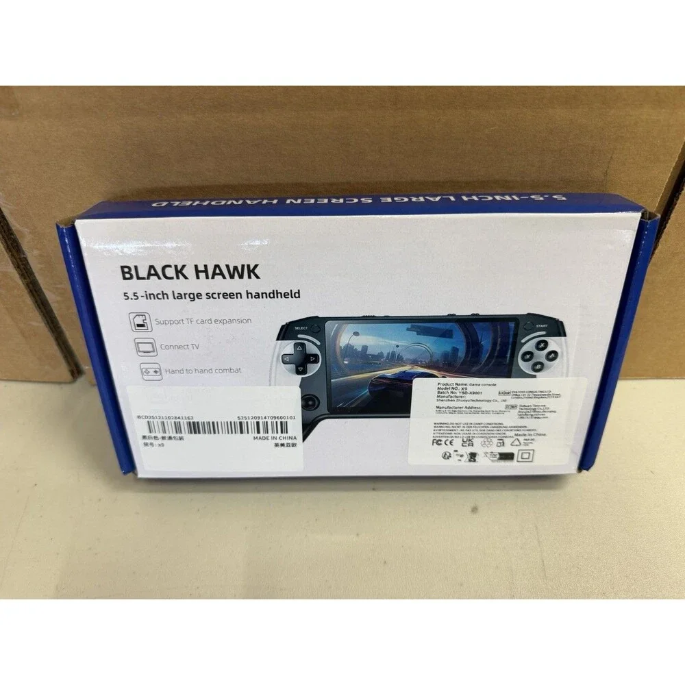 Black Hawk X9 5.5in Large Screen Handheld Game Console w/ TV Connectivity